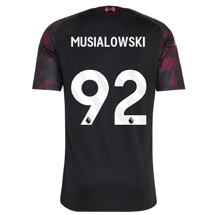 Danxen Bambino Maglia Mateusz Musialowski #92 Bianco Nero Viola Kit Gara Third 2026/27 Maglietta