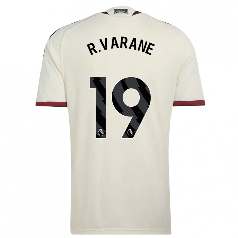 Danxen Bambino Maglia Raphael Varane #19 Beige Nero Rosso Kit Gara Third 2026/27 Maglietta
