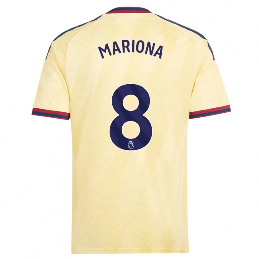 Danxen Bambino Maglia Mariona Caldentey #8 Giallo Chiaro Blu Notte Kit Gara Third 2026/27 Maglietta