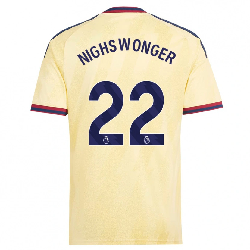 Danxen Bambino Maglia Jenna Nighswonger #22 Giallo Chiaro Blu Notte Kit Gara Third 2026/27 Maglietta