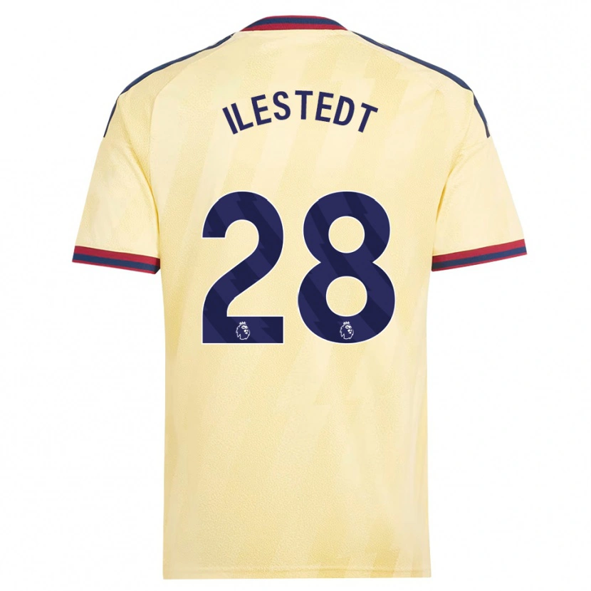 Danxen Bambino Maglia Amanda Ilestedt #28 Giallo Chiaro Blu Notte Kit Gara Third 2026/27 Maglietta