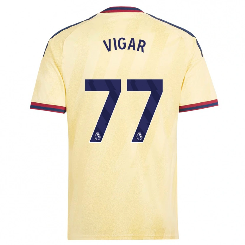Danxen Bambino Maglia Billy Vigar #77 Giallo Chiaro Blu Notte Kit Gara Third 2026/27 Maglietta
