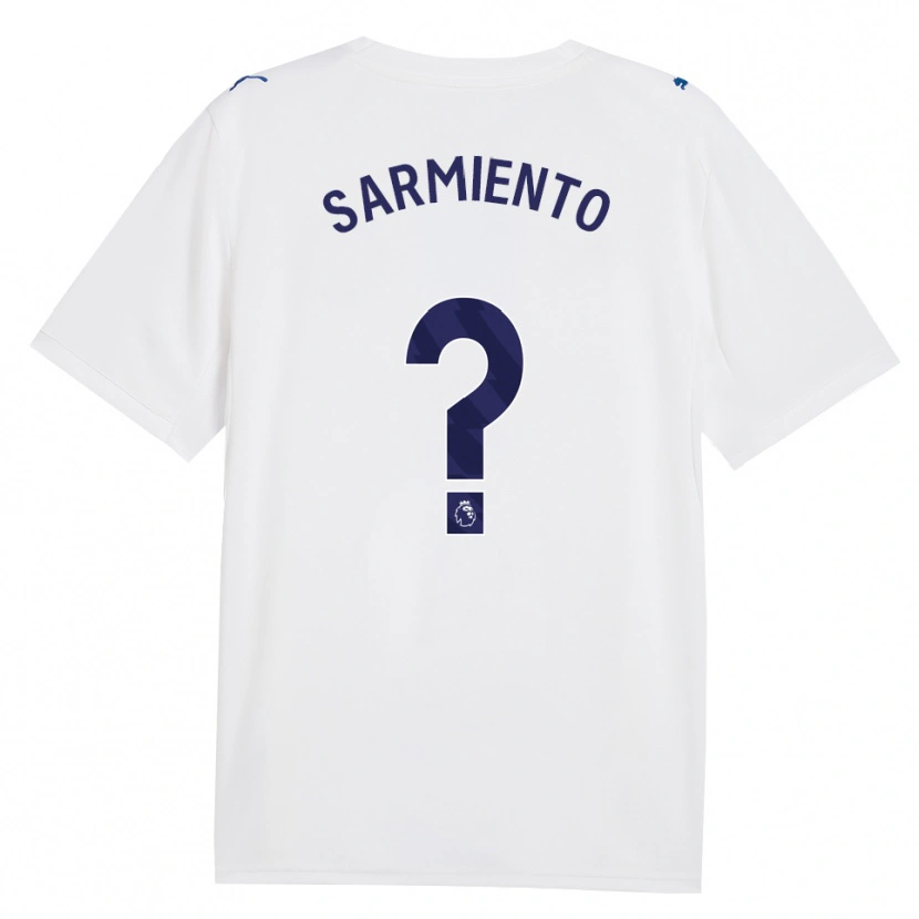 Danxen Bambino Maglia Darío Sarmiento #0 Blu Scuro Bianco Kit Gara Third 2026/27 Maglietta