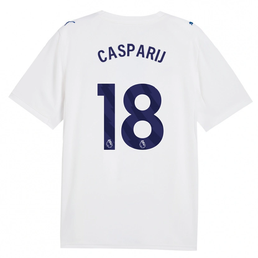 Danxen Bambino Maglia Kerstin Casparij #18 Blu Scuro Bianco Kit Gara Third 2026/27 Maglietta