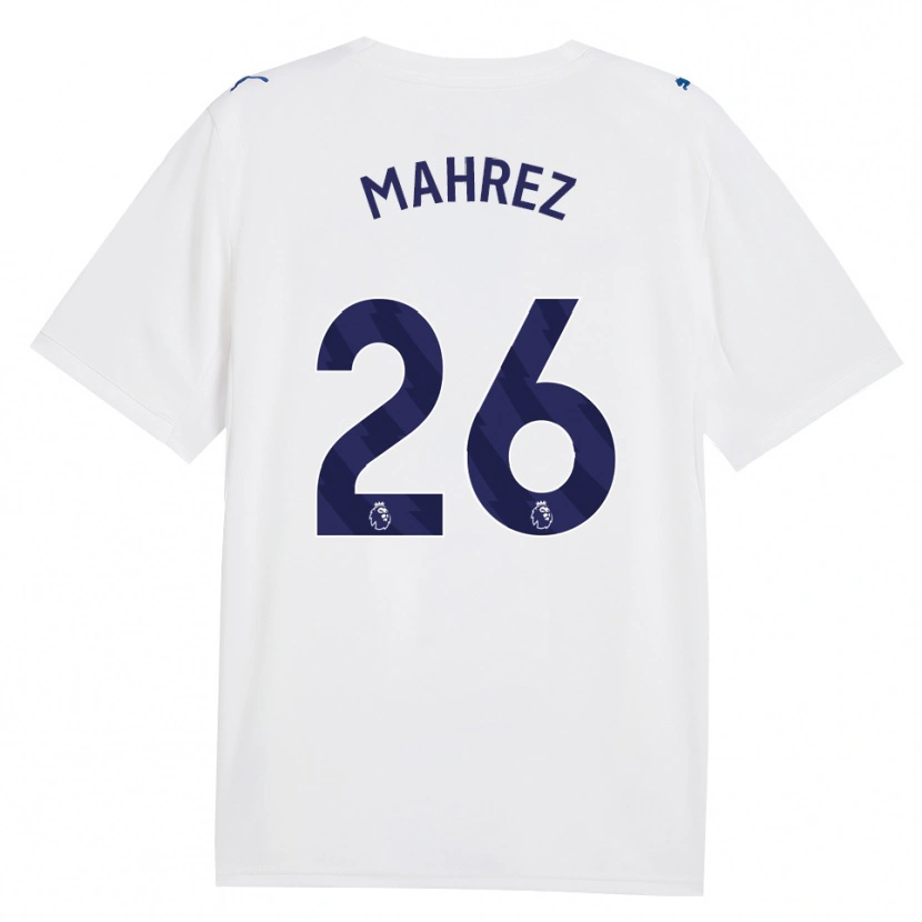 Danxen Bambino Maglia Riyad Mahrez #26 Blu Scuro Bianco Kit Gara Third 2026/27 Maglietta
