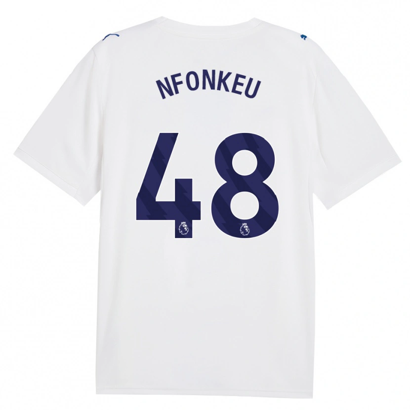 Danxen Bambino Maglia Brooklyn Nfonkeu #48 Blu Scuro Bianco Kit Gara Third 2026/27 Maglietta