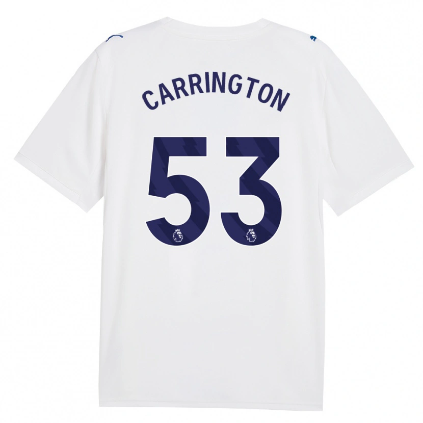 Danxen Bambino Maglia Ezra Carrington #53 Blu Scuro Bianco Kit Gara Third 2026/27 Maglietta