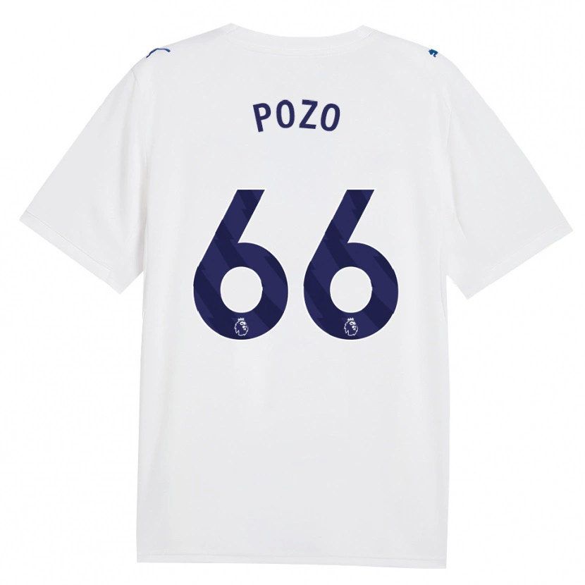 Danxen Bambino Maglia Iker Pozo #66 Blu Scuro Bianco Kit Gara Third 2026/27 Maglietta