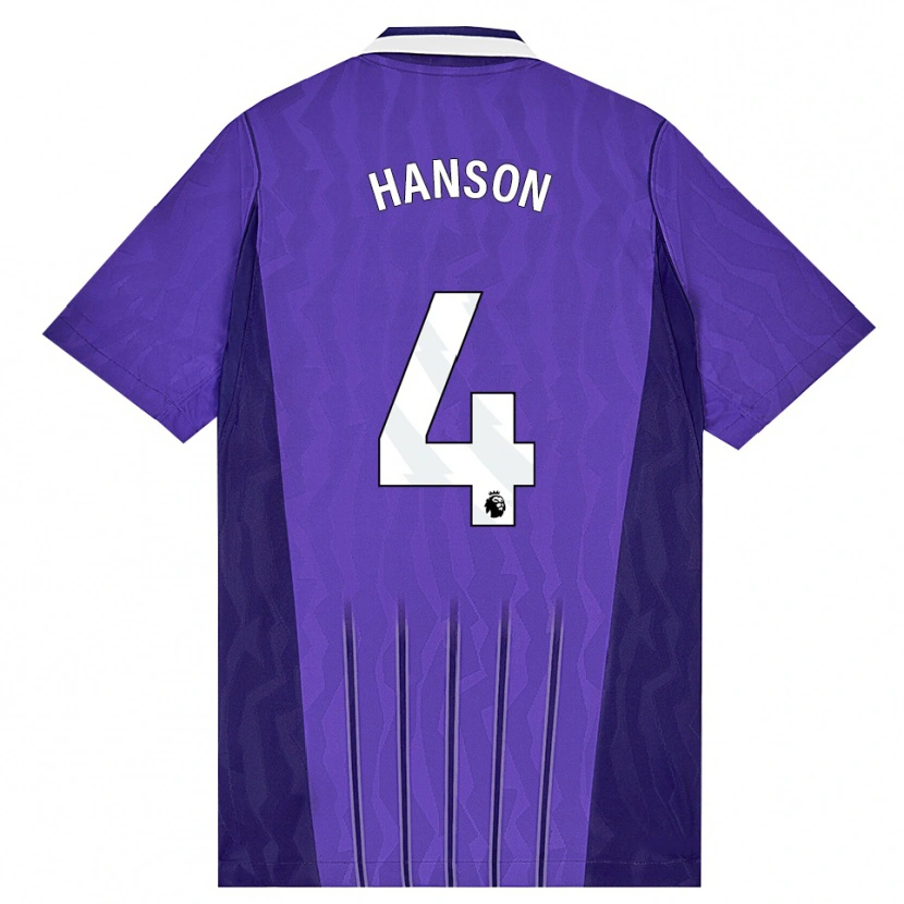 Danxen Bambino Maglia Cayon Hanson #4 Viola Bianco Kit Gara Third 2026/27 Maglietta