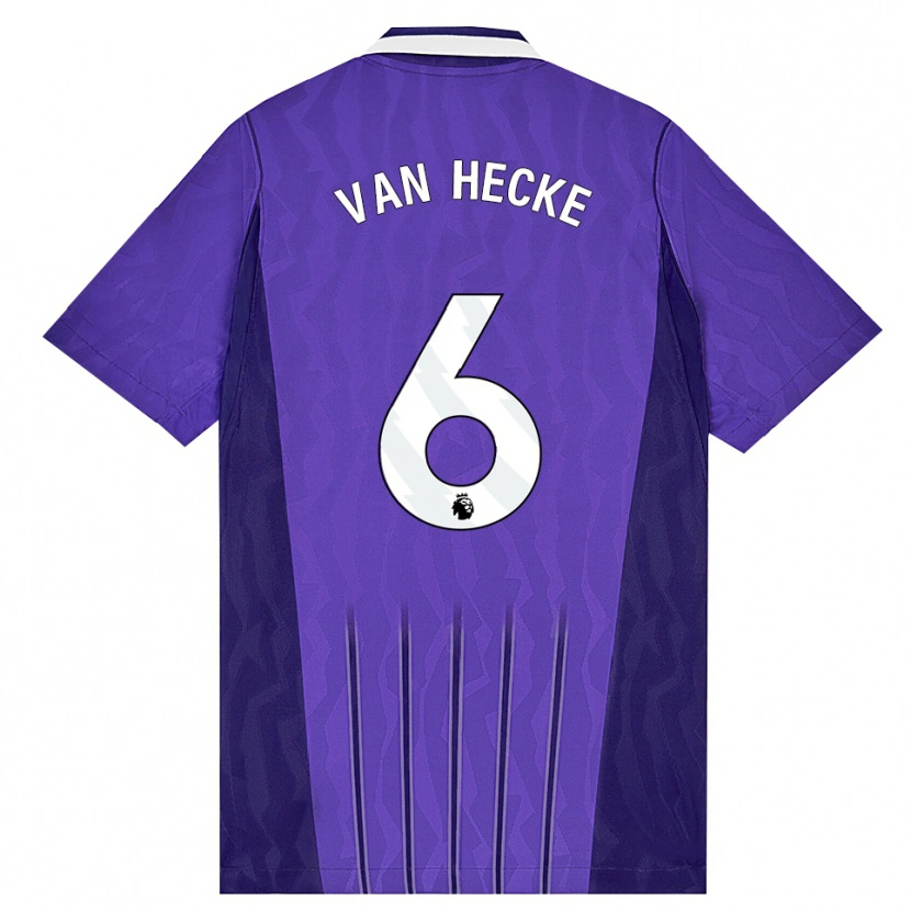 Danxen Bambino Maglia Jan Paul Van Hecke #6 Viola Bianco Kit Gara Third 2026/27 Maglietta