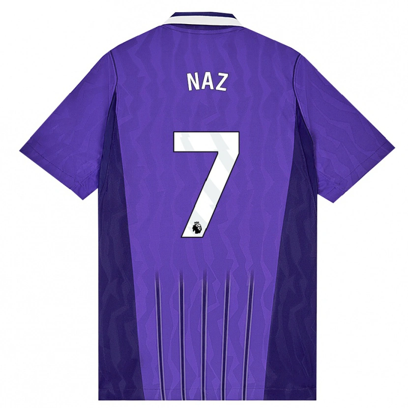 Danxen Bambino Maglia Jessica Naz #7 Viola Bianco Kit Gara Third 2026/27 Maglietta