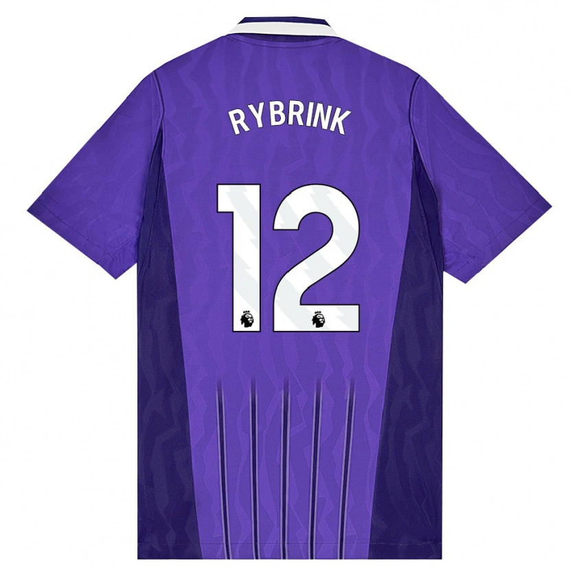 Danxen Bambino Maglia Josefine Rybrink #12 Viola Bianco Kit Gara Third 2026/27 Maglietta