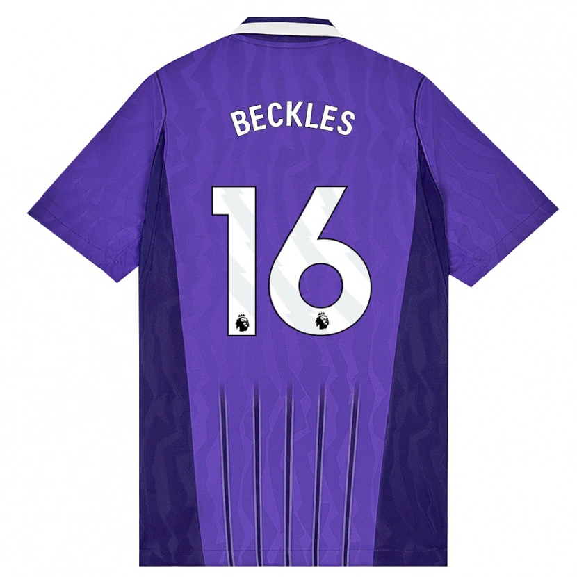 Danxen Bambino Maglia Zion Beckles #16 Viola Bianco Kit Gara Third 2026/27 Maglietta
