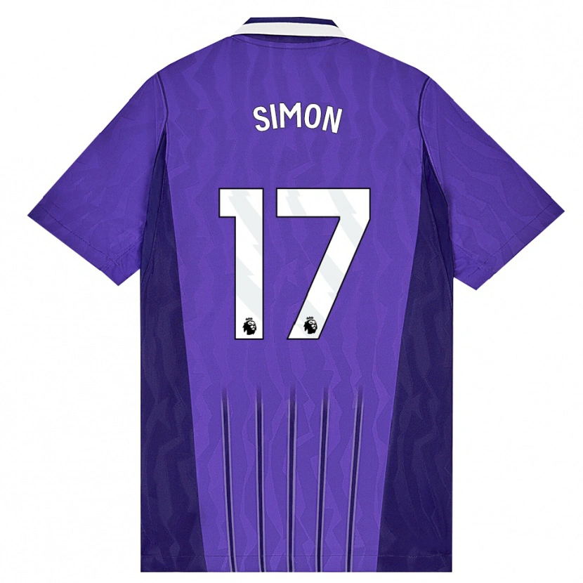 Danxen Bambino Maglia Kyah Simon #17 Viola Bianco Kit Gara Third 2026/27 Maglietta