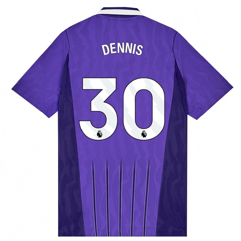 Danxen Bambino Maglia Araya Dennis #30 Viola Bianco Kit Gara Third 2026/27 Maglietta