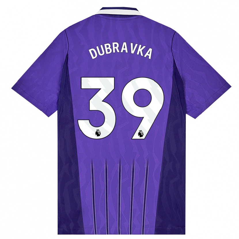Danxen Bambino Maglia Martin Dúbravka #39 Viola Bianco Kit Gara Third 2026/27 Maglietta