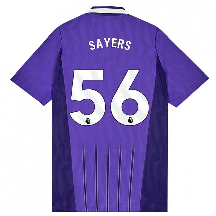 Danxen Bambino Maglia Charlie Sayers #56 Viola Bianco Kit Gara Third 2026/27 Maglietta