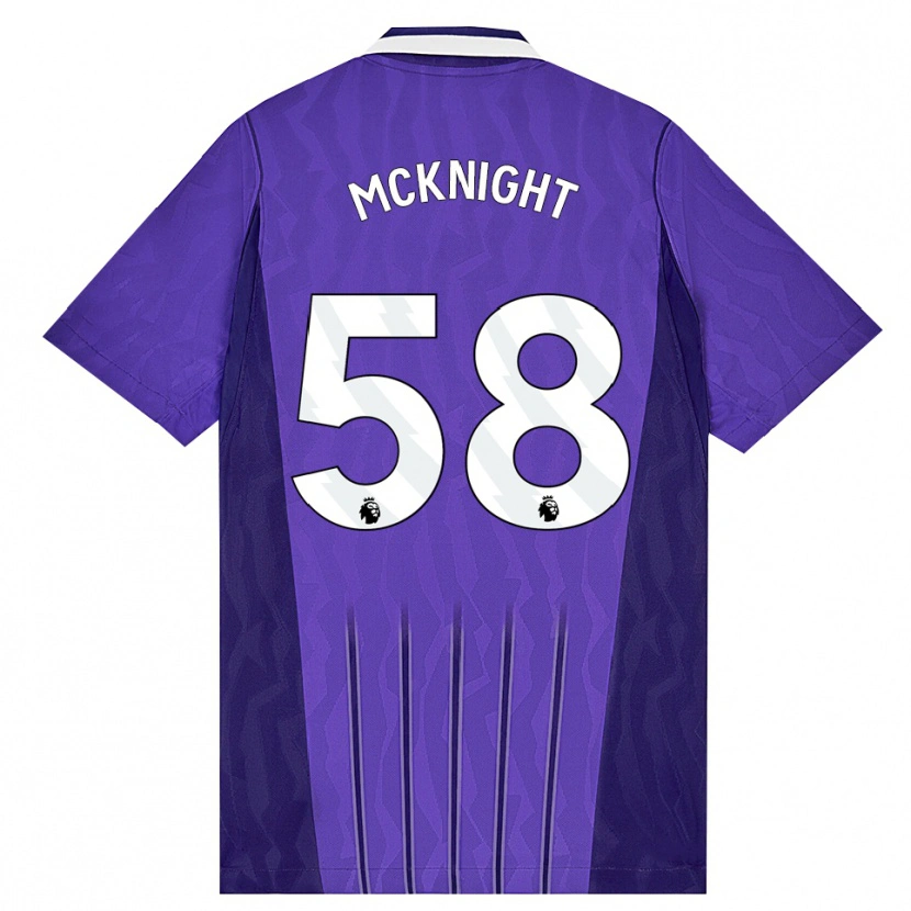 Danxen Bambino Maglia Maxwell Mcknight #58 Viola Bianco Kit Gara Third 2026/27 Maglietta