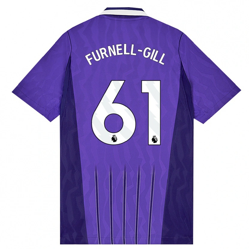 Danxen Bambino Maglia Luca Furnell-Gill #61 Viola Bianco Kit Gara Third 2026/27 Maglietta