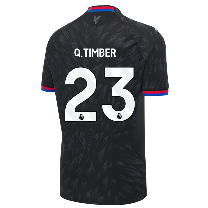 Danxen Bambino Maglia Quinten Timber #23 Nero Blu Rosso Kit Gara Away 2026/27 Maglietta