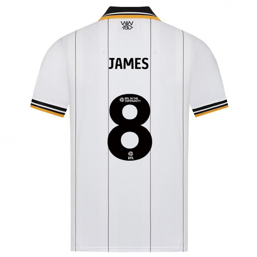 Danxen Bambino Maglia Jordan James #8 Arancione Bianco Nero Kit Gara Away 2026/27 Maglietta