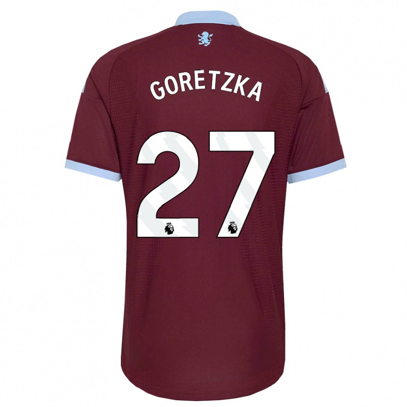 Danxen Bambino Maglia Leon Goretzka #27 Blu Fiordaliso Borgogna Kit Gara Home 2026/27 Maglietta