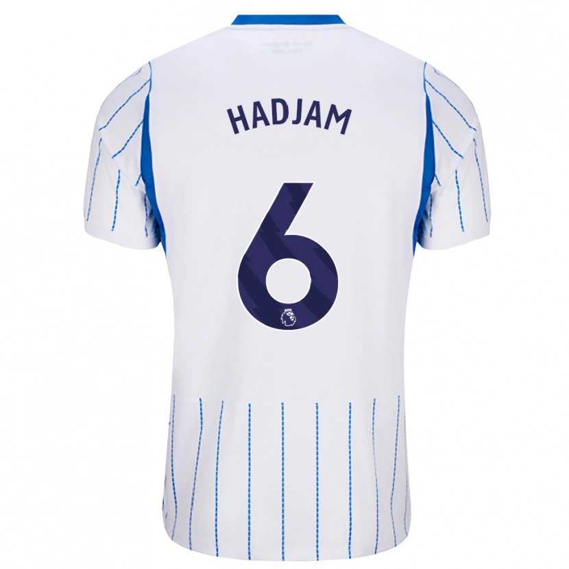 Danxen Bambino Maglia Jaouen Hadjam #6 Blu Dodger Bianco Kit Gara Away 2026/27 Maglietta