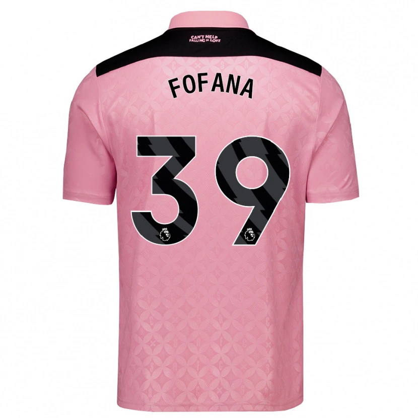 Danxen Uomo Maglia Malick Fofana #39 Rosa Chiaro Nero Kit Gara Away 2026/27 Maglietta