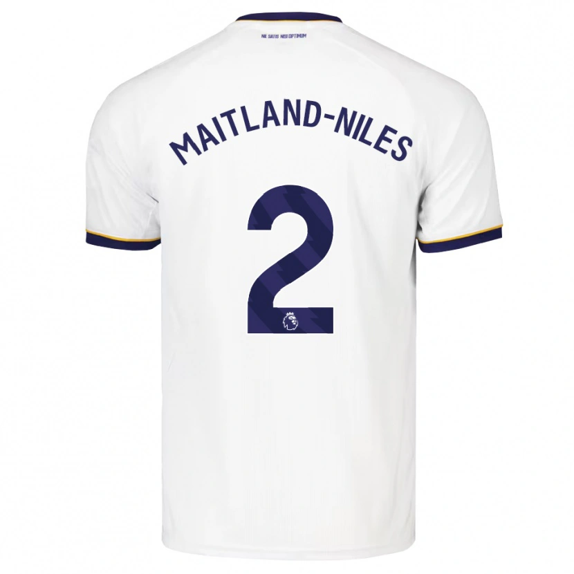 Danxen Uomo Maglia Ainsley Maitland-Niles #2 Blu Notte Bianco Giallo Kit Gara Away 2026/27 Maglietta