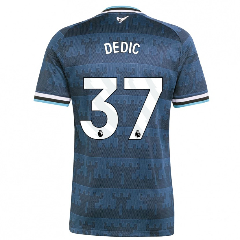 Danxen Uomo Maglia Amar Dedić #37 Giallo Nero Blu Kit Gara Away 2026/27 Maglietta