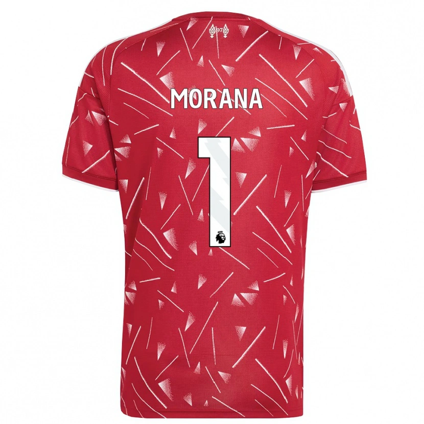 Danxen Uomo Maglia Nathan Morana #1 Bianco Rosso Kit Gara Home 2026/27 Maglietta