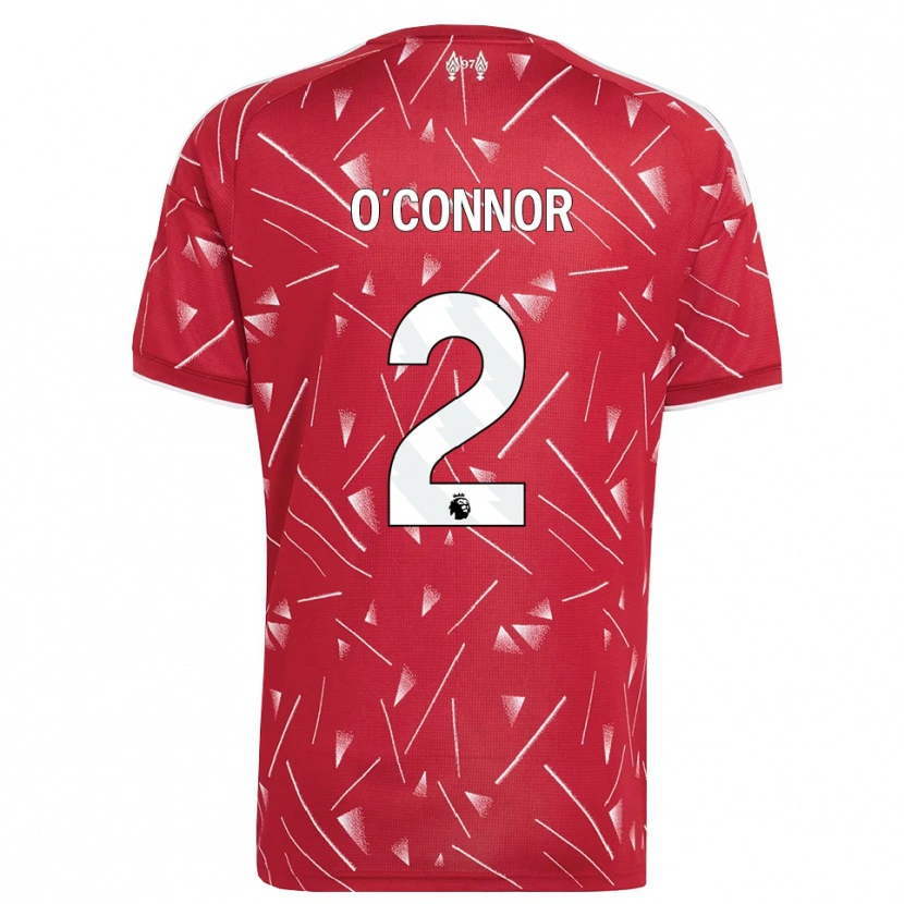Danxen Uomo Maglia Oliver O'connor #2 Bianco Rosso Kit Gara Home 2026/27 Maglietta
