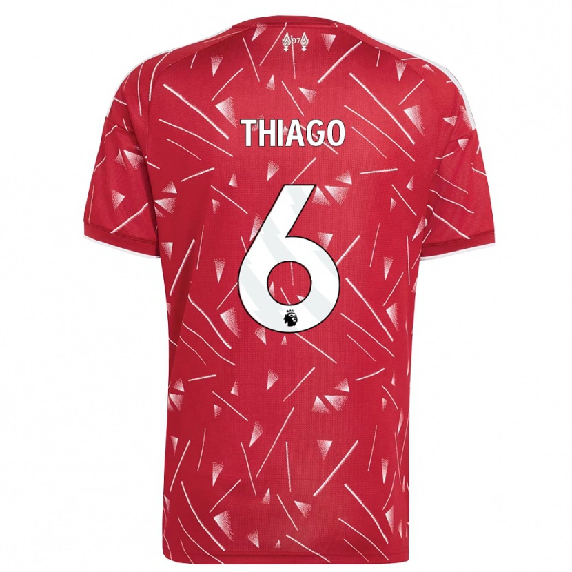 Danxen Uomo Maglia Thiago #6 Bianco Rosso Kit Gara Home 2026/27 Maglietta