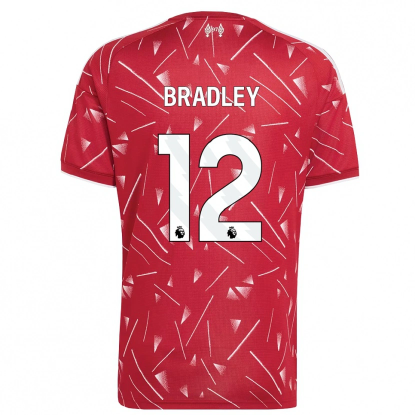 Danxen Uomo Maglia Conor Bradley #12 Bianco Rosso Kit Gara Home 2026/27 Maglietta