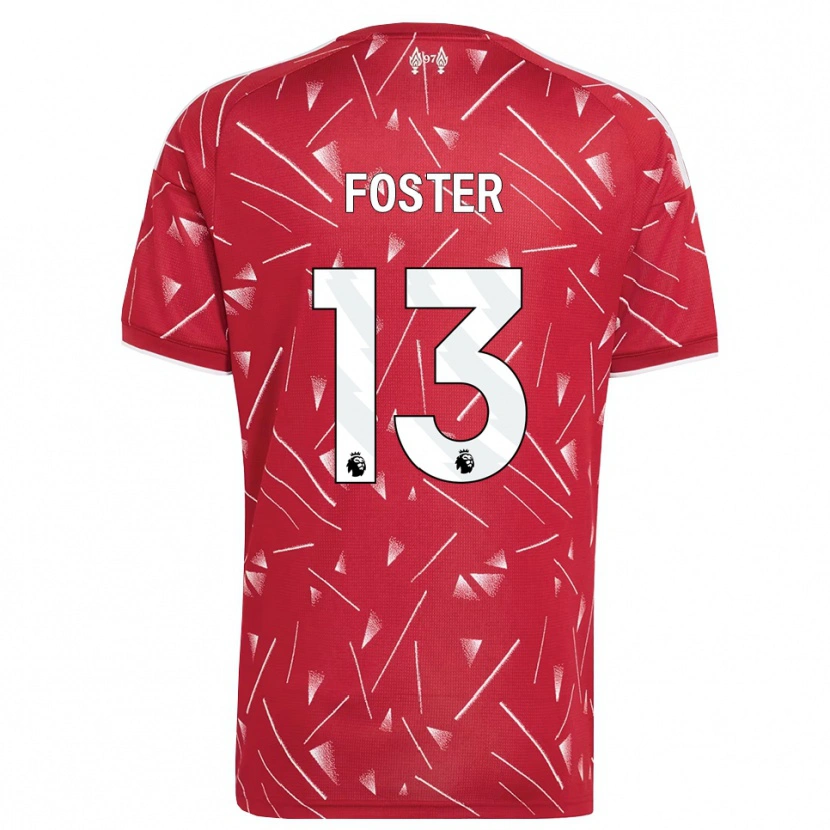 Danxen Uomo Maglia Rylee Foster #13 Bianco Rosso Kit Gara Home 2026/27 Maglietta
