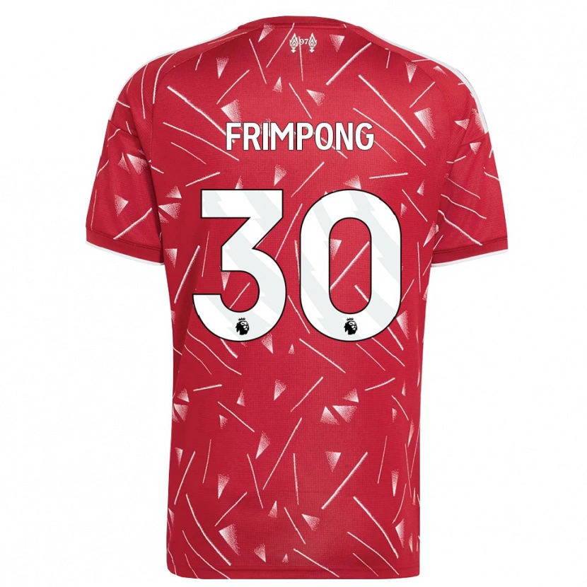 Danxen Uomo Maglia Jeremie Frimpong #30 Bianco Rosso Kit Gara Home 2026/27 Maglietta
