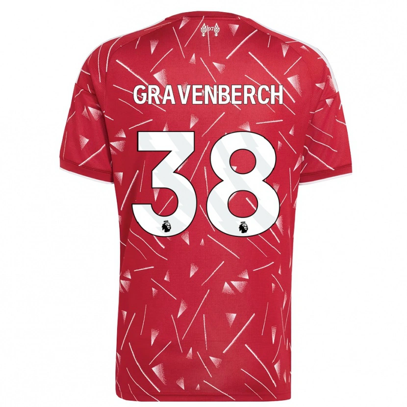 Danxen Uomo Maglia Ryan Gravenberch #38 Bianco Rosso Kit Gara Home 2026/27 Maglietta