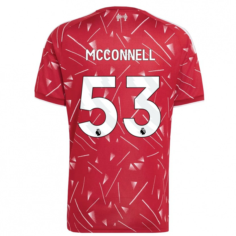 Danxen Uomo Maglia James Mcconnell #53 Bianco Rosso Kit Gara Home 2026/27 Maglietta