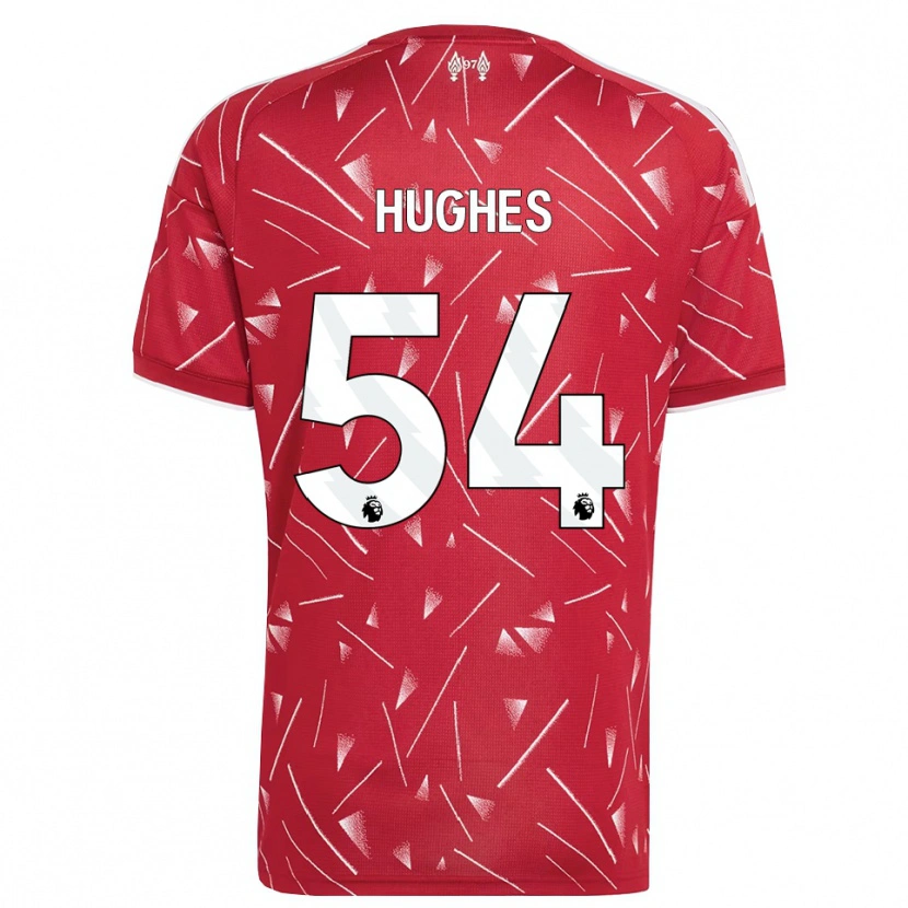 Danxen Uomo Maglia Liam Hughes #54 Bianco Rosso Kit Gara Home 2026/27 Maglietta