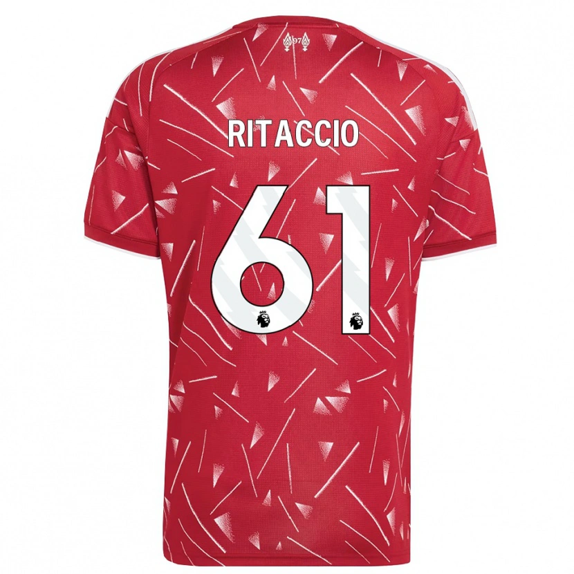 Danxen Uomo Maglia Matteo Ritaccio #61 Bianco Rosso Kit Gara Home 2026/27 Maglietta