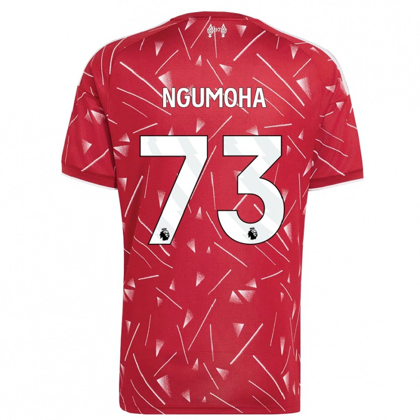 Danxen Uomo Maglia Rio Ngumoha #73 Bianco Rosso Kit Gara Home 2026/27 Maglietta