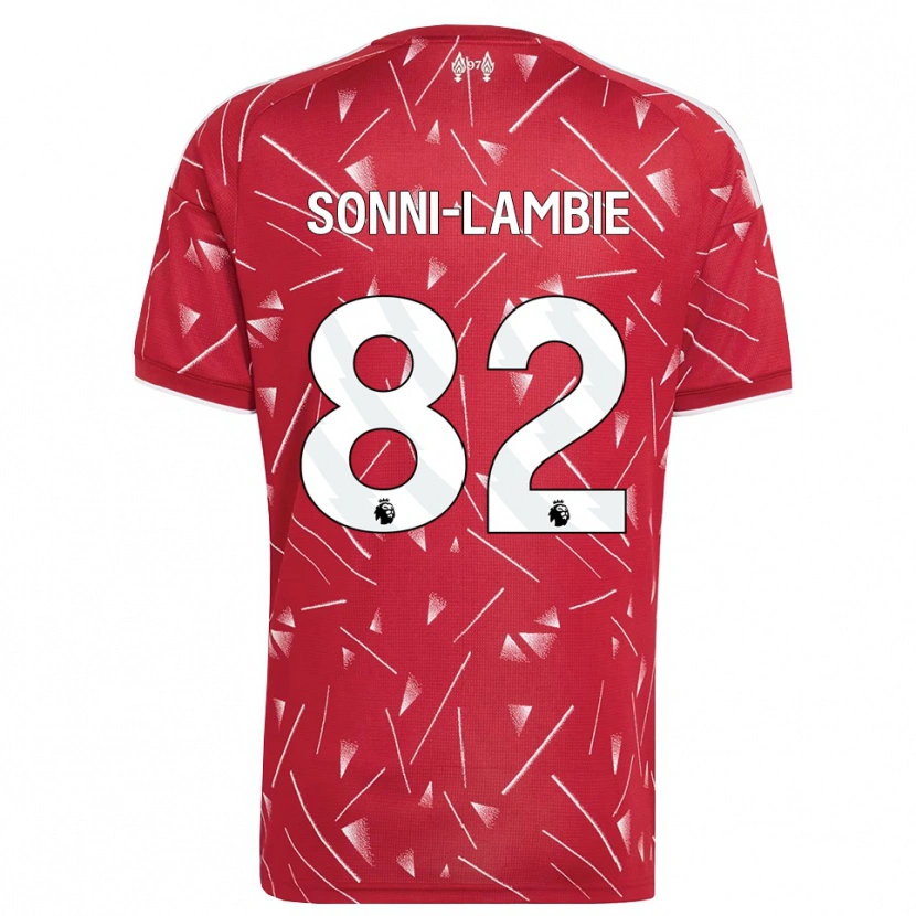 Danxen Uomo Maglia Joshua Sonni-Lambie #82 Bianco Rosso Kit Gara Home 2026/27 Maglietta