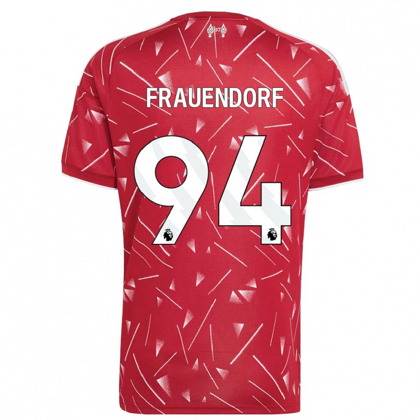 Danxen Uomo Maglia Melkamu Frauendorf #94 Bianco Rosso Kit Gara Home 2026/27 Maglietta