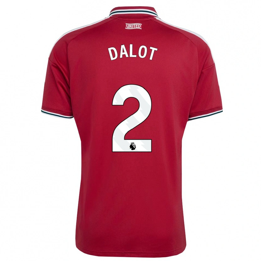 Danxen Uomo Maglia Diogo Dalot #2 Rosso Giallo Bianco Kit Gara Home 2026/27 Maglietta