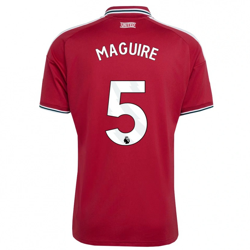 Danxen Uomo Maglia Harry Maguire #5 Rosso Giallo Bianco Kit Gara Home 2026/27 Maglietta
