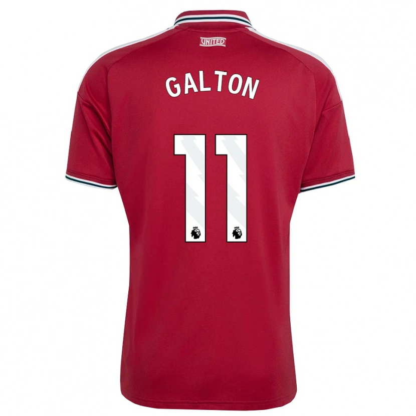 Danxen Uomo Maglia Leah Galton #11 Rosso Giallo Bianco Kit Gara Home 2026/27 Maglietta