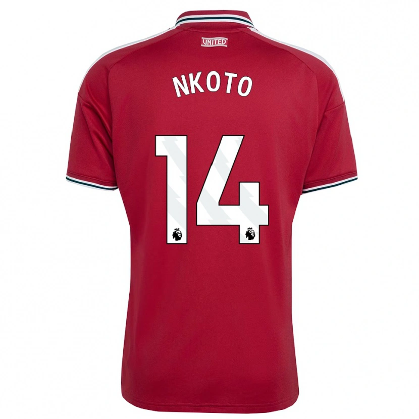 Danxen Uomo Maglia Bassirou Nkoto #14 Rosso Giallo Bianco Kit Gara Home 2026/27 Maglietta
