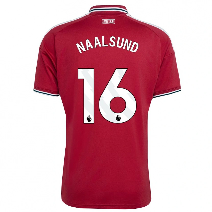 Danxen Uomo Maglia Lisa Naalsund #16 Rosso Giallo Bianco Kit Gara Home 2026/27 Maglietta