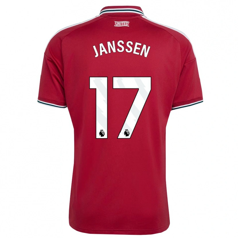 Danxen Uomo Maglia Dominique Janssen #17 Rosso Giallo Bianco Kit Gara Home 2026/27 Maglietta