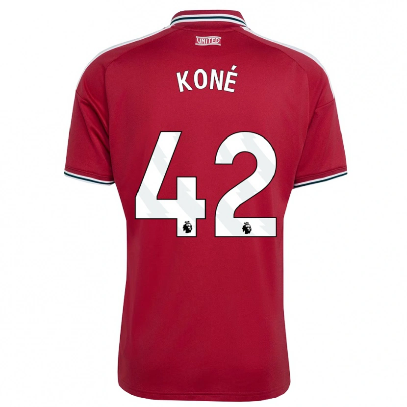 Danxen Uomo Maglia Sékou Koné #42 Rosso Giallo Bianco Kit Gara Home 2026/27 Maglietta